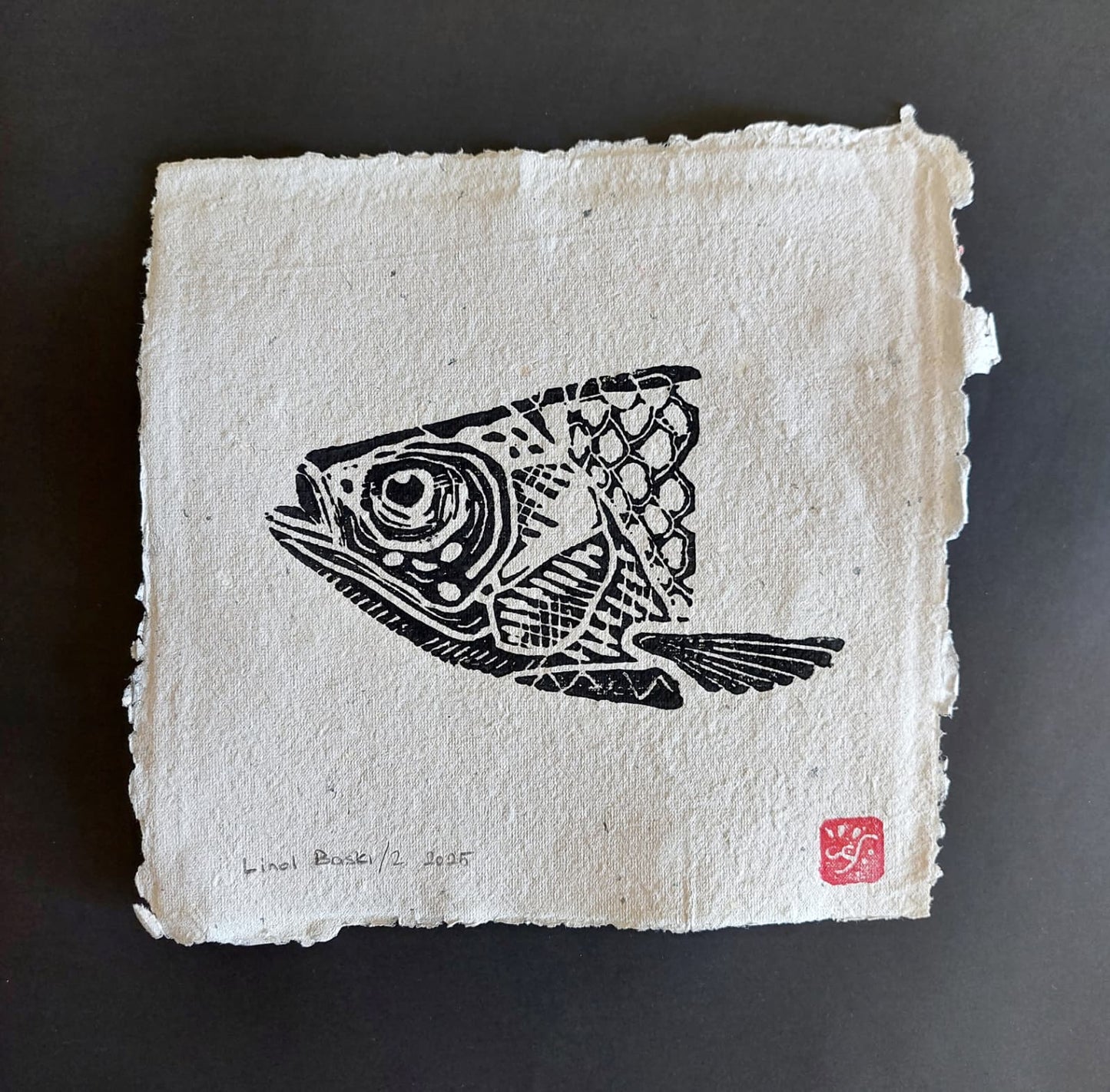 Balık - 2 | Linol Baskı