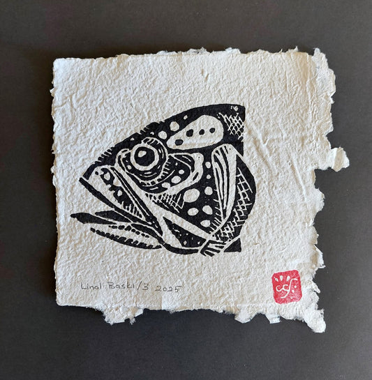 Balık - 3 | Linol Baskı