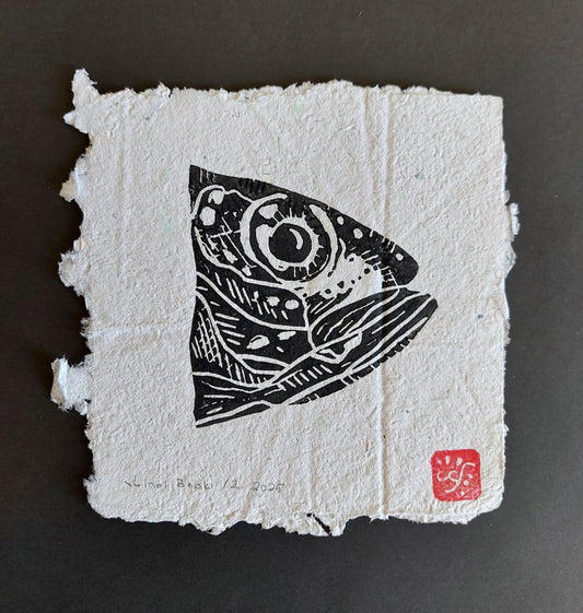 Balık - 4 | Linol Baskı